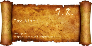 Tax Kitti névjegykártya