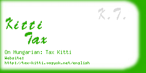 kitti tax business card